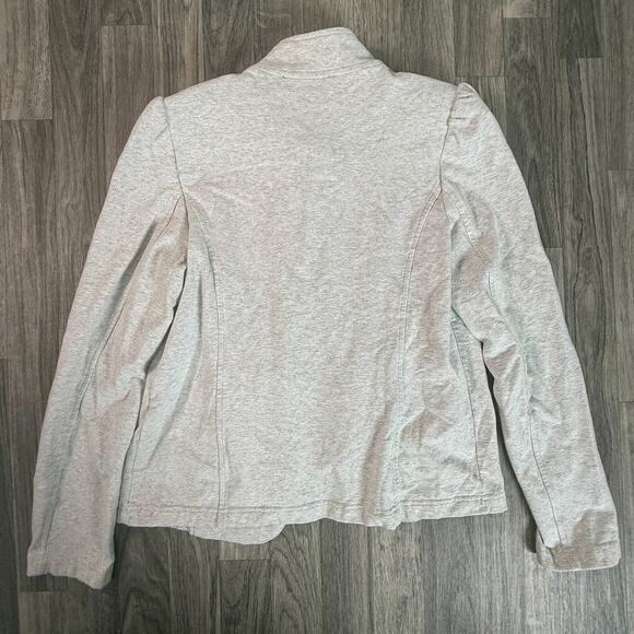 Tommy Hilfiger Gray Crest Button Front Jacket Pullover Logo Coat - Picture 2 of 6